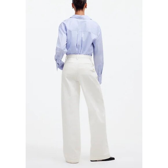 Madewell The Harlow Wide Leg Jean Airy Denim Edition Tile White Sz 33 - Picture 3 of 11